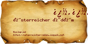Österreicher Ádám névjegykártya