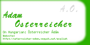 adam osterreicher business card