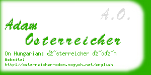 adam osterreicher business card